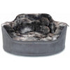 Precious Tails Beds GRY Princess Dog Bed with Bone Pillow - Grey