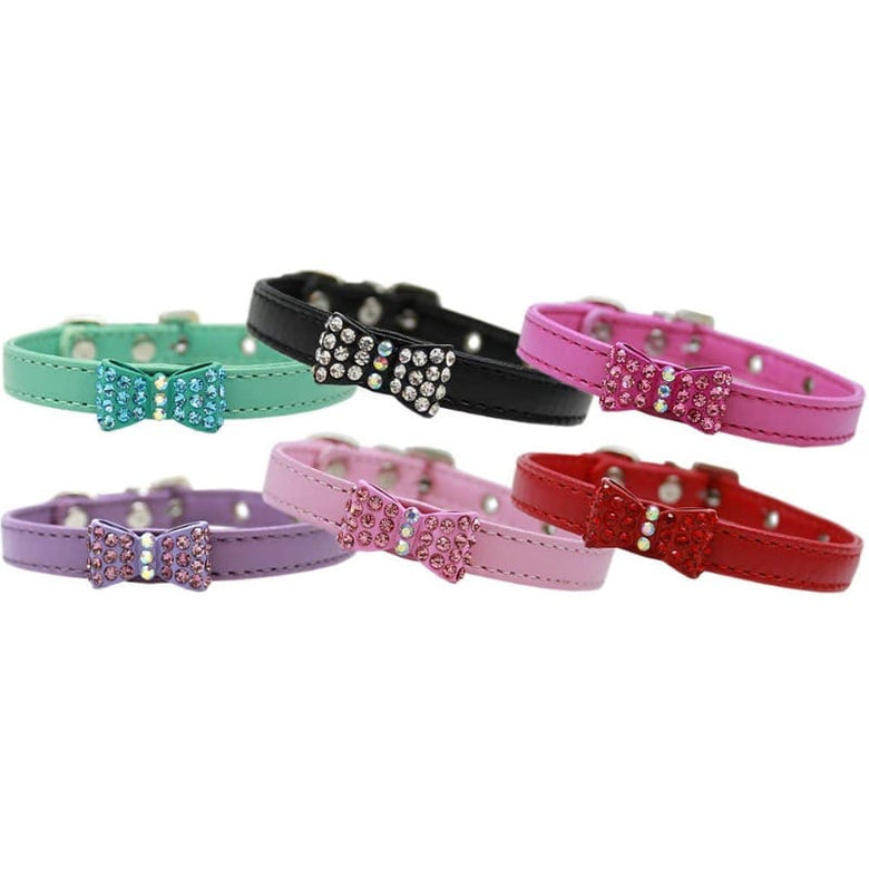 Mirage Pet Products Collars AQUA / 10 Bow-dacious Dog Collar