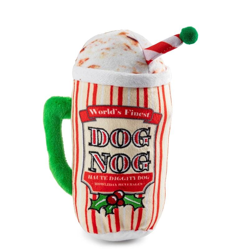Haute Diggity Dog dog toys Holiday Dog Nog Plush Dog Toy