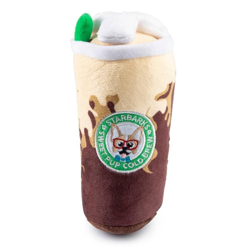 Haute Diggity Dog dog toys Starbarks Sweet Pup Cold Brew Plush Squeak Dog Toy