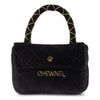 Dog Diggin Designs dog toys Chewnel Classique Black Purse Plush Squeak Dog Toy