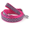 The Worthy Dog Leashes SM Hearts Pink and Black Dog Leash - 2 Sizes