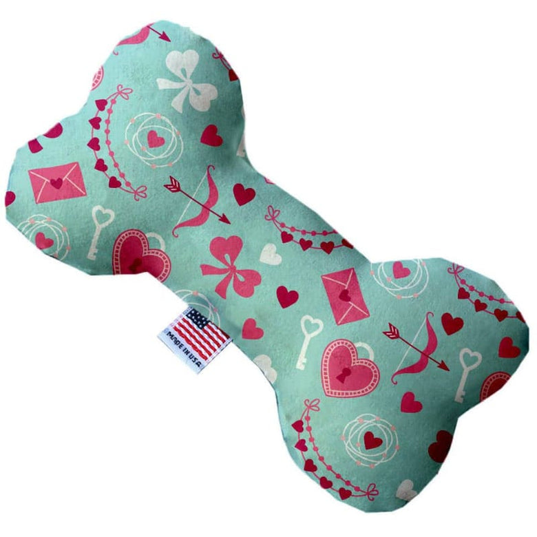 Mirage Pet Products Toys Sm6" Cupid's Love Blue Bone Dog Toy - 2 Sizes