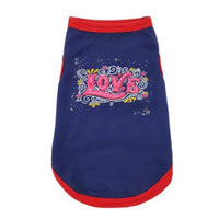 Barker's Bowtique Tee's XS Love Navy Dog Tank