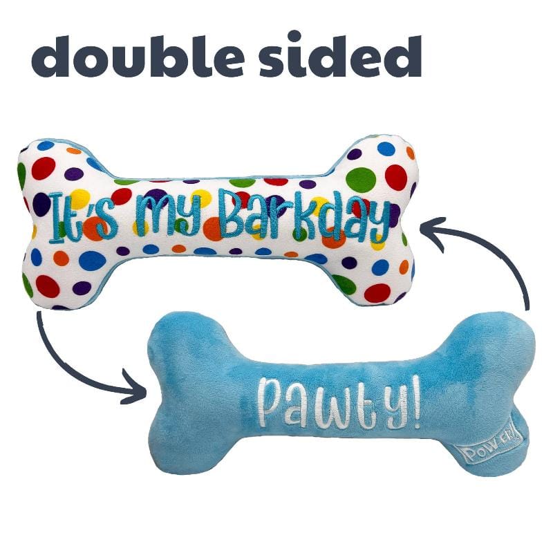 Huxley & Kent dog toys SM It's My Barkday Bone (Double Sided) For Dogs - 2 Sizes