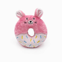 Zippypaws dog toys Donutz Buddies Pink Bunny Easter Spring Plush Squeak Dog Toy