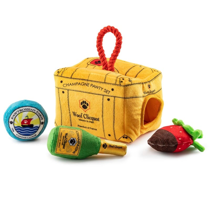 Haute Diggity Dog dog toys Woof Clicquot -  Pawty Set Burrow Dog Toy