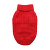Doggie Design, Inc. Sweaters XXS Combed 100% Cotton Cable Knit Fiery Red Dog Sweater