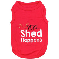 Parisian Pet® Tee's XXS Shed Happens Red Dog T-Shirt