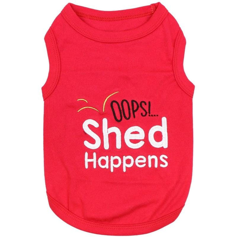 Parisian Pet® Tee's XXS Shed Happens Red Dog T-Shirt