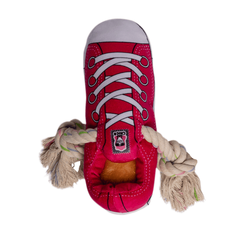 Jojo Modern Pets Toys Squeaking Comfort Plush Sneaker Dog Toy - Pink