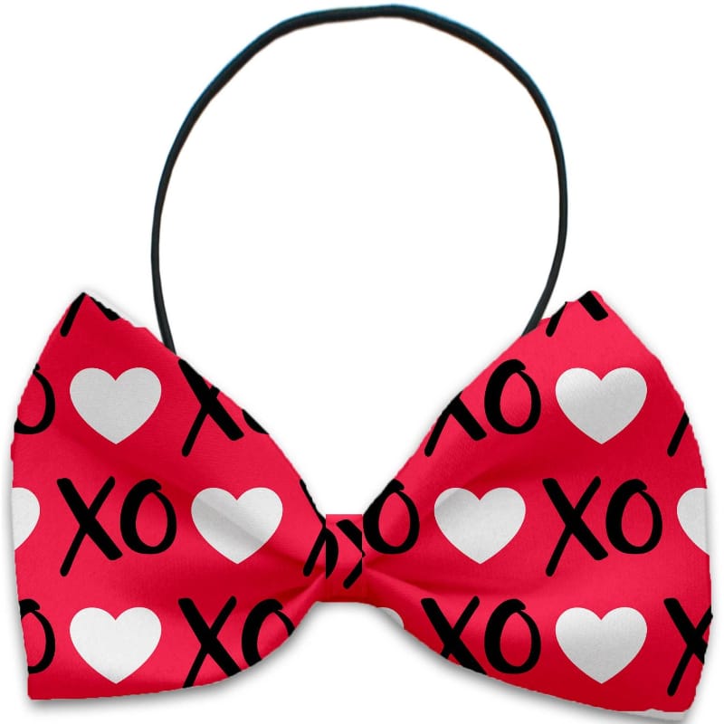 Mirage Pet Products Bow Ties Red XOXO Hearts Love Pet Bow Tie