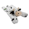 GoDog dog toys SM Barnyard Buddies Cow Squeaky Plush Flattie Dog Toy - 2 Sizes