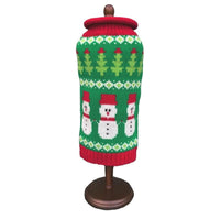 Dallas Dogs, Ltd Sweaters 6" Holiday Fair Isle Snowmen Green Dog Sweater