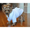 Doggie Design, Inc. Bathrobes White Bathrobe with Gold Crown for Pets 100% Combed Cotton Terrycloth