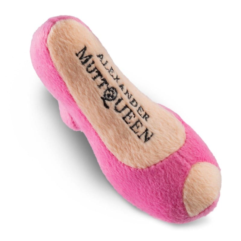 Dog Diggin Designs Toys Alexander Muttqueen Pink Shoe Plush Squeak Dog Toy