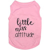 Parisian Pet Tee's L Little Miss Attitude Pink Dog Tee