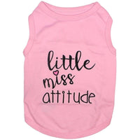 Parisian Pet Tee's L Little Miss Attitude Pink Dog Tee