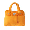 Haute Diggity Dog dog toys Barkin Bag Orange Plush Squeak Dog Toy
