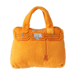 Haute Diggity Dog dog toys Barkin Bag Orange Plush Squeak Dog Toy