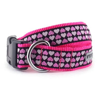The Worthy Dog Collars XS Hearts Pink & Black Dog Collar