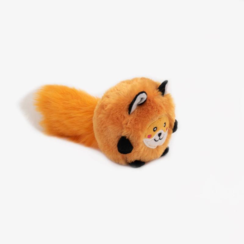 ZippyPaws dog toys Bushy Throw Fox Plush Dog Toy