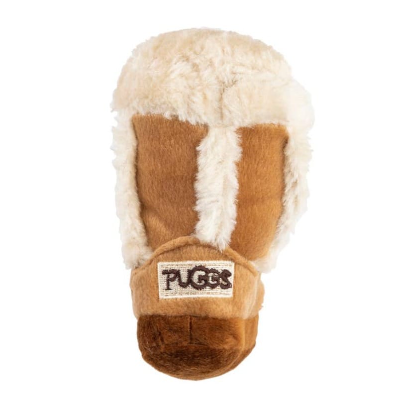Haute Diggity Dog Toys Pugg Boot Plush Squeak Dog Toy