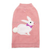Dogo Pet SWEATERS XXS Easter Bunny with Puffy Tail & Sequin Bow Spring Pink Dog Sweater