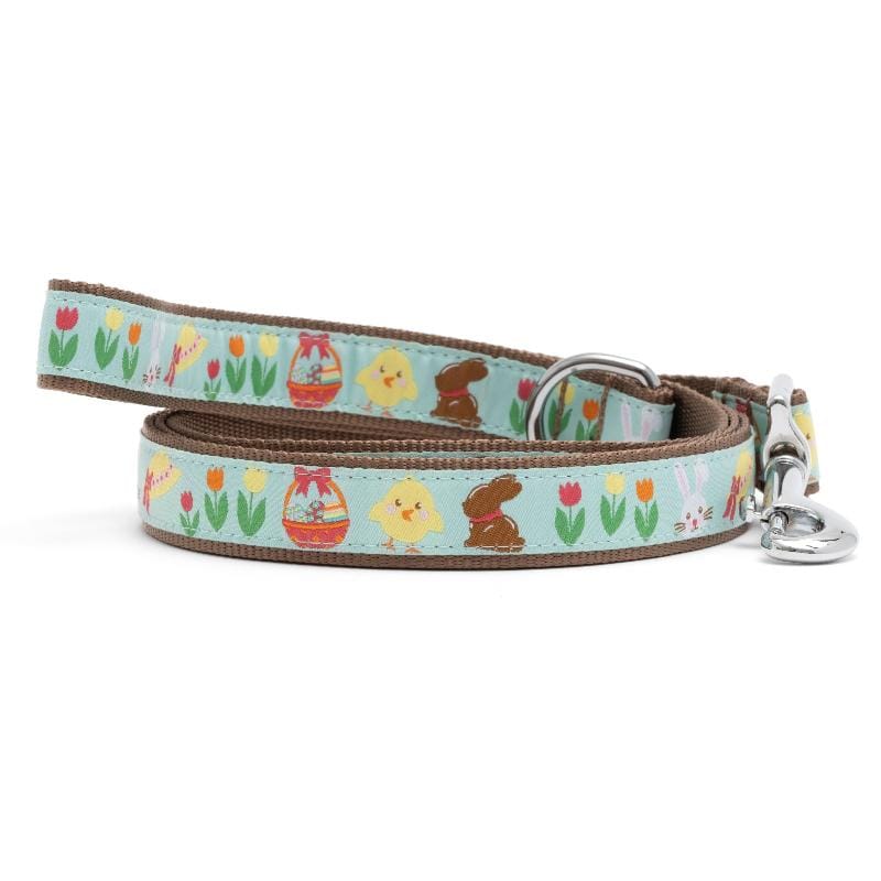 The Worthy Dog Leashes SM Hoppy Easter Blue Dog Leash