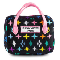 Haute Diggity Dog dog toys S Black Monogram Chewy Handbag Parody Plush Squeak Dog Toy - 2 Sizes