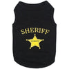 Parisian Pet Tee's 2XS Sheriff Black Embroidered Dog T-Shirt