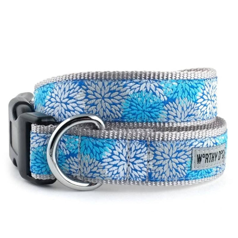 The Worthy Dog Collars XS Mum's the Word Blue Dog Collar
