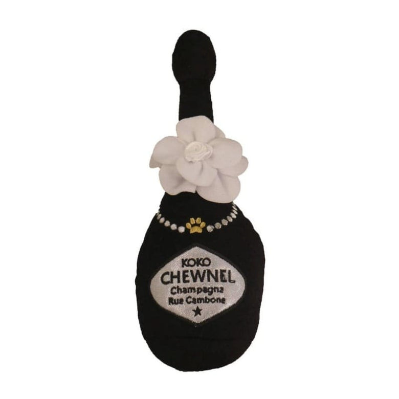 Dog Diggin Designs dog toys Koko Chewnel Bottle Plush Squeak Dog Toy