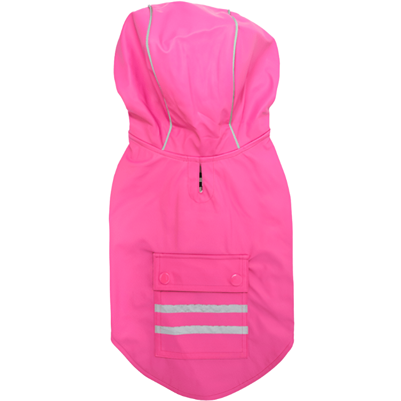 Doggie Design, Inc. Jackets-coats M Slicker Dog Raincoat w/Striped Lining - Pink