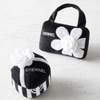 Dog Diggin Designs dog toys Chewnel Fleur Blanche Handbag Plush Squeak Dog Toy